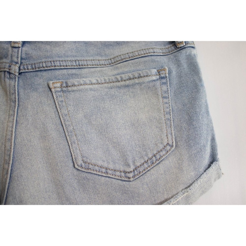 Hollister Low Rise Short Short - Distressed Jean Shorts with Embroidery - 28 - Picture 5 of 13